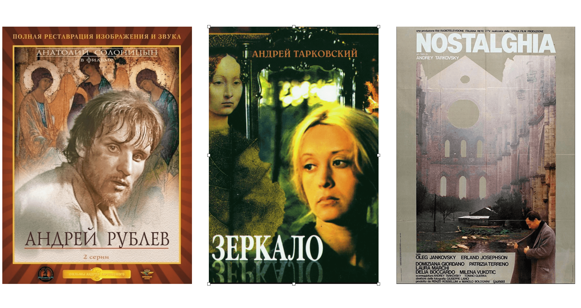 Misterios del herpes en el labio. Posters de Tres películas de Tarkovski